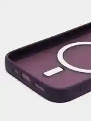 Фиолетовый чехол MagSafe для iPhone (Айфон) 11, 12, 13, 14, Pro, Pro Max, Plus, силиконовый