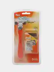 Бритва мужская MaxSpeed, 3 лезвия, многоразовая, 3 сменные кассеты, для бритья, мужской