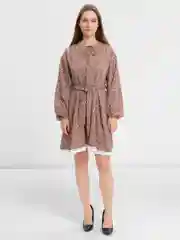 Бежевый платье женское