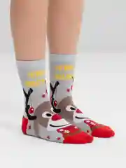 Зеленый носки женские новогодние, хлопок, высокая посадка, единый размер, повседневные