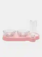 Конфетный миска с автопоилкой для кошек и собак, с наклоном, тройная