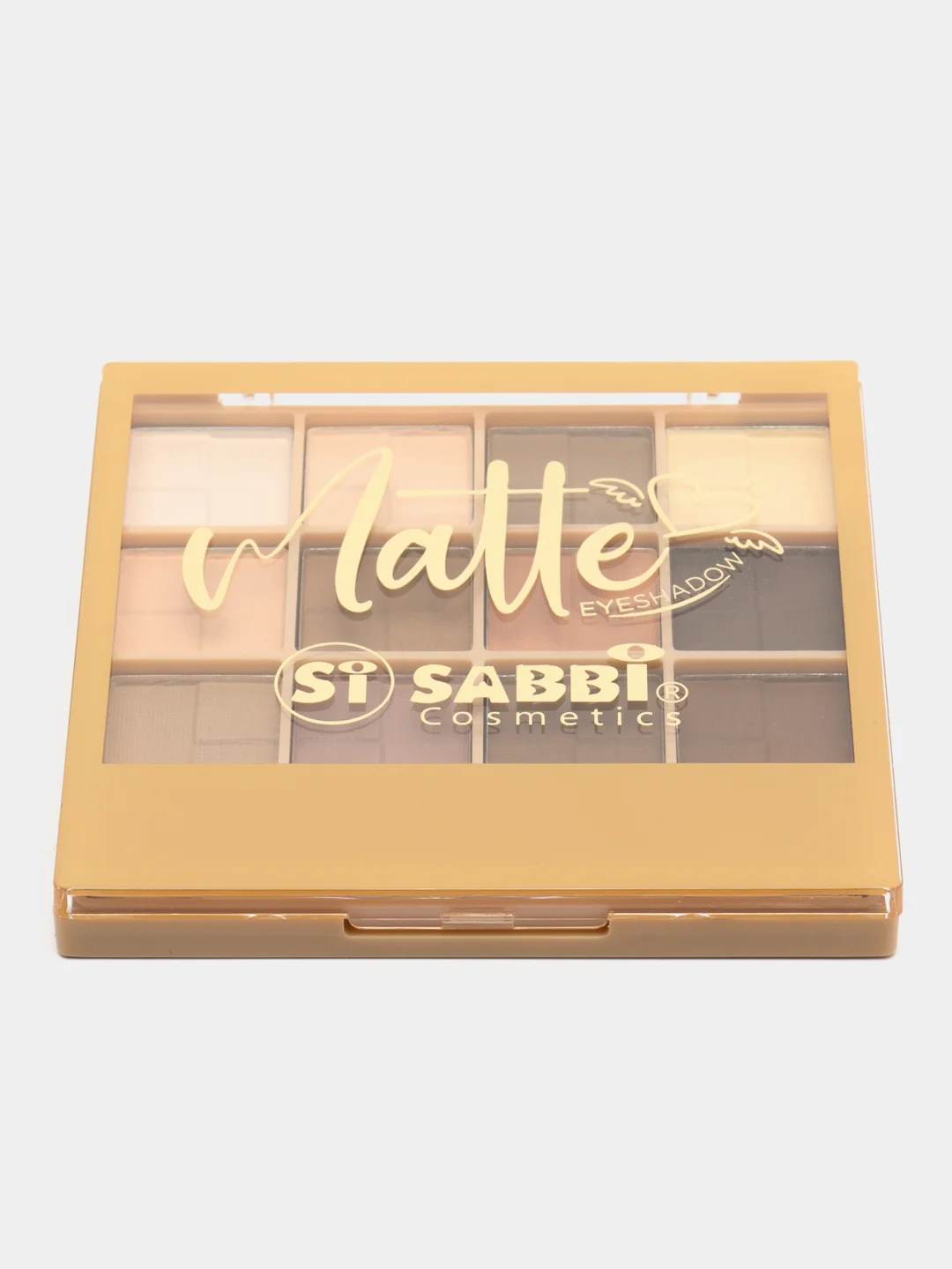 Бежевый палетка матовых теней для век MATTE EYESHADOW, 12 цветов