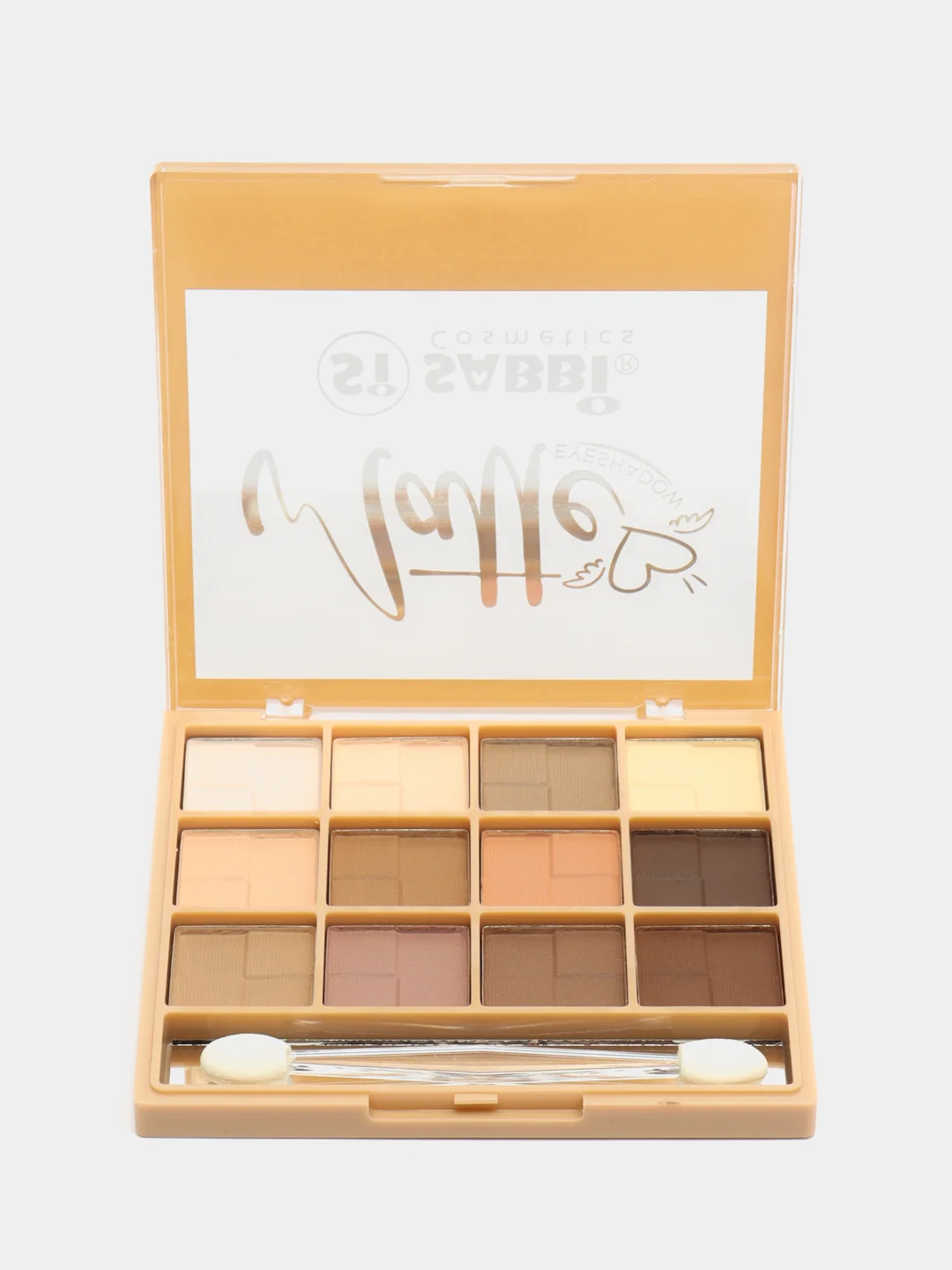 Бежевый палетка матовых теней для век MATTE EYESHADOW, 12 цветов