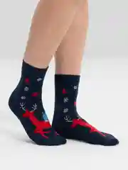 Багровый носки женские новогодние, хлопок, высокая посадка, единый размер, повседневные