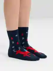Алый носки женские новогодние, хлопок, высокая посадка, единый размер, повседневные
