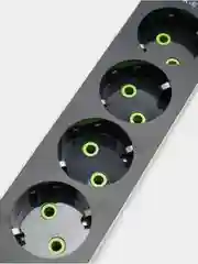 Черный удлинитель, 2 м, 2,7 м, сетевой фильтр, с 3-мя USB портами, 4 евро-розетки