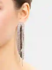 Серьги женские длинные со стразами