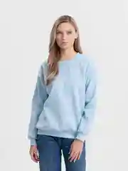 Голубой свитшот женский