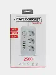 Слоновая кость сетевой фильтр с USB разъемами, удлинитель с USB портами