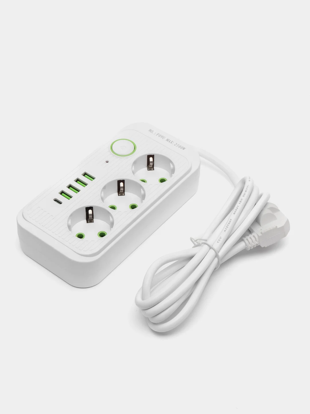 Слоновая кость сетевой фильтр с USB разъемами, удлинитель с USB портами