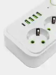 Слоновая кость сетевой фильтр с USB разъемами, удлинитель с USB портами