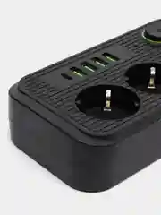 Угольный сетевой фильтр с USB разъемами, удлинитель с USB портами