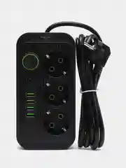 Угольный сетевой фильтр с USB разъемами, удлинитель с USB портами