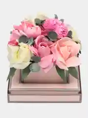 Букет из мыла, мыльные розы, цветы, новогодний подарок, букет