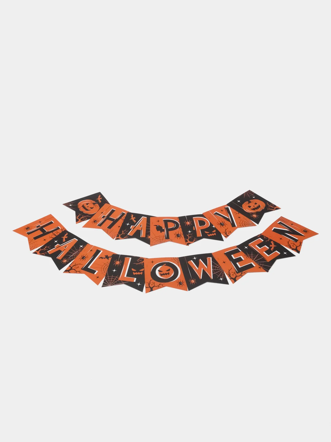 Оранжевый гирлянда на ленте  на Хэллоуин "Happy Halloween"