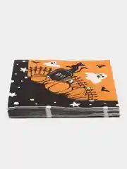 Ледяной тарелка бумажная , салфетки на Хэллоуин "Happy Halloween", 18 см, набор из 6 штук