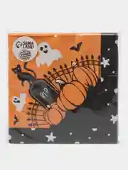 Манго тарелка бумажная , салфетки на Хэллоуин "Happy Halloween", 18 см, набор из 6 штук
