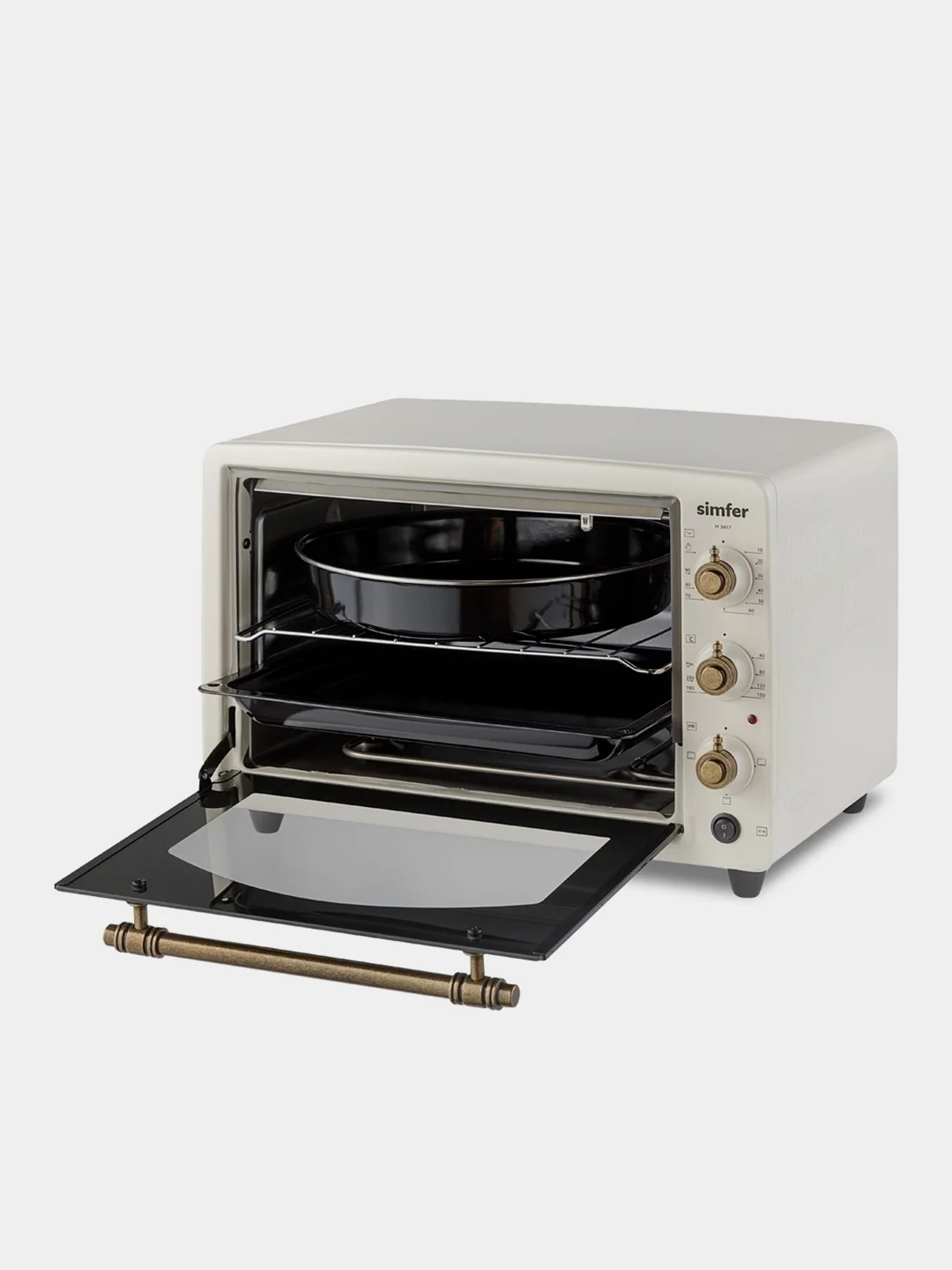 Мини-печь Simfer M3417 Albeni Retro, 4 режима работы, с вертелом