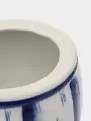 Бежевый гжель бочонок, медовница