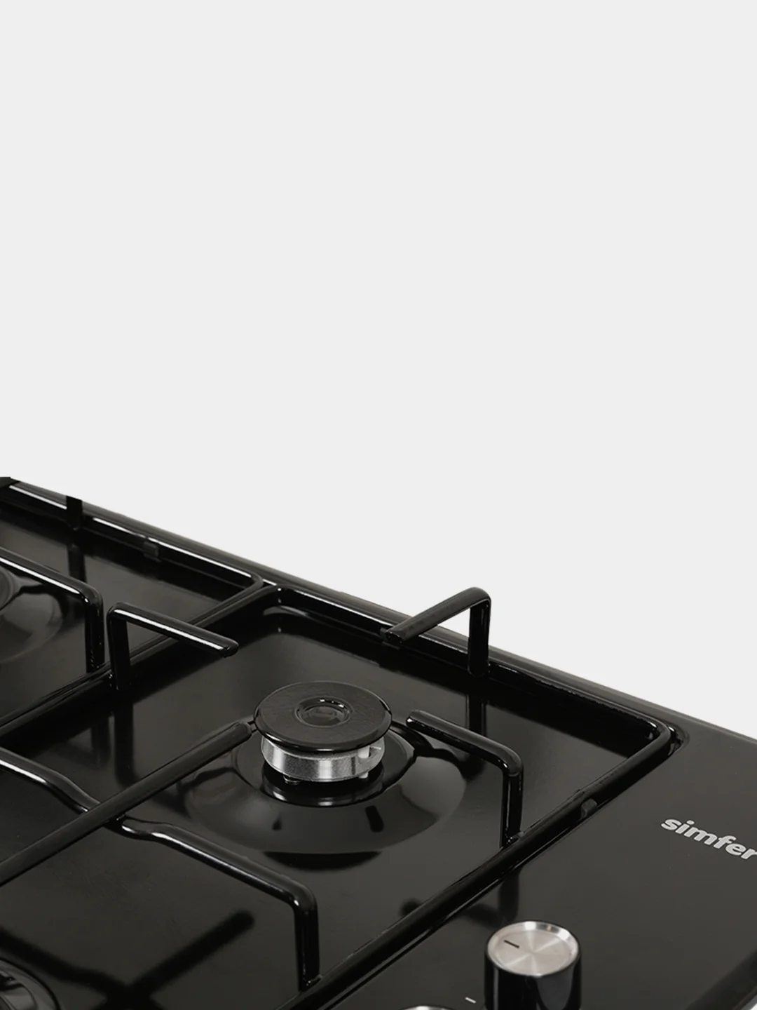 Газовая варочная панель Simfer H60Q40B470, эмалированные решетки, автоподжиг, черная