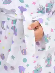 Халат детский, муслиновый, LoveLife "Единороги", 6 лет, рост 116-122 см, хлопок