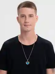 Синий цепочка на шею из нержавеющей стали