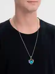 Синий цепочка на шею из нержавеющей стали