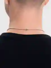 Синий цепочка на шею из нержавеющей стали