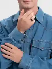 Серый металлик перстень мужской