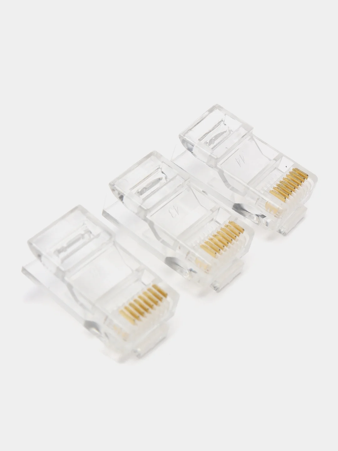 Коннектор RJ45 (8p8c), категория 5e, 30 и 50 шт., прозрачный