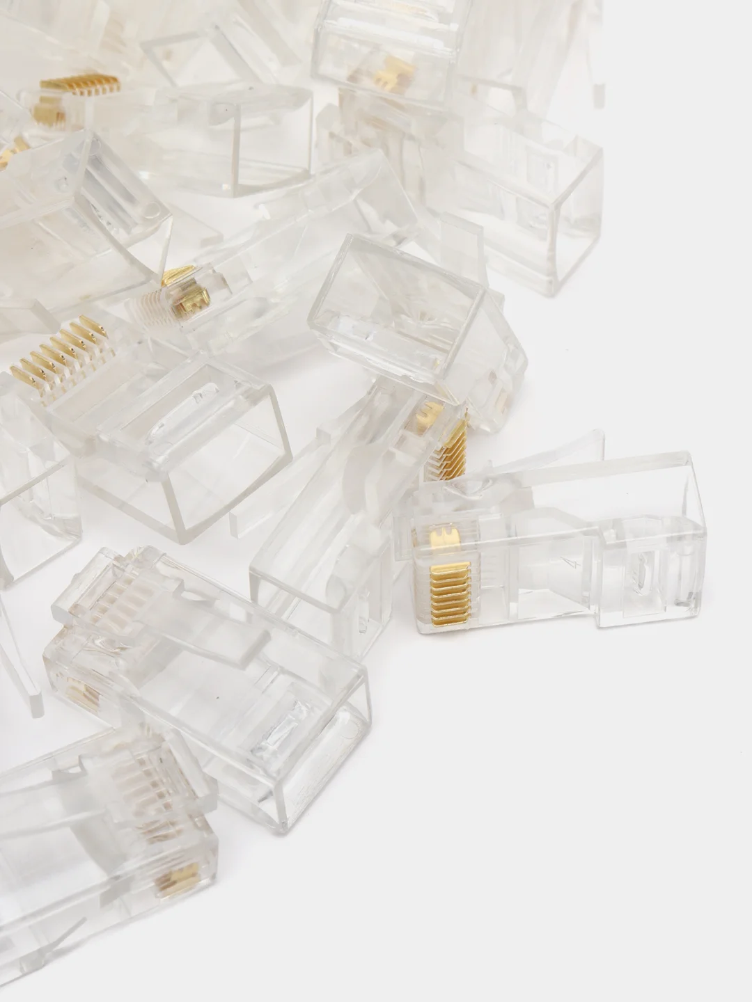 Коннектор RJ45 (8p8c), категория 5e, 30 и 50 шт., прозрачный