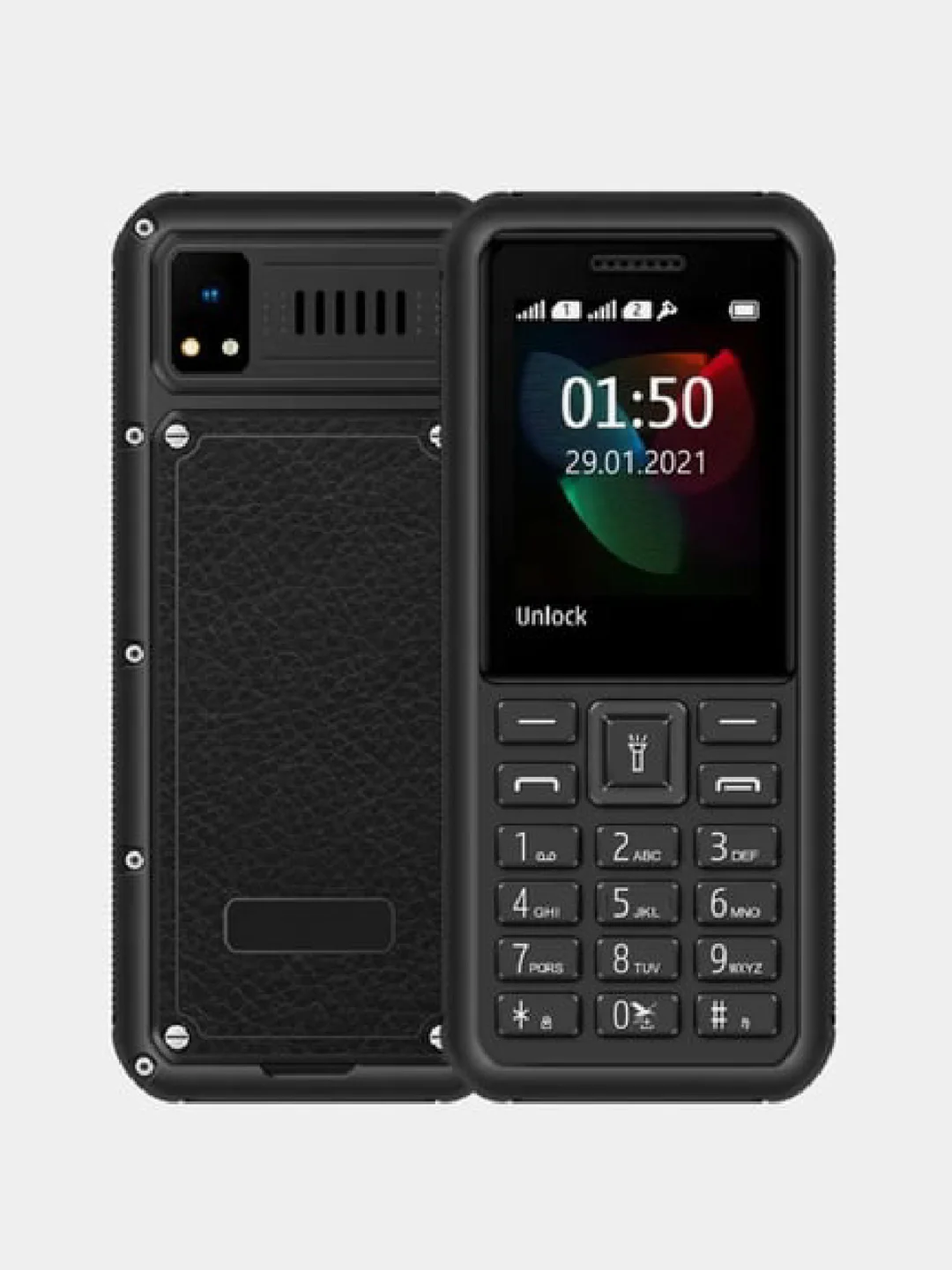 Зеленый мобильный телефон BQ 2454 Ray, 1800 мАч, влагозащита, ударопрочный, с камерой