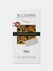 Шоколад горький 72% BUCHERON с миндалем, черникой, фисташками, календулой и васильком,100г