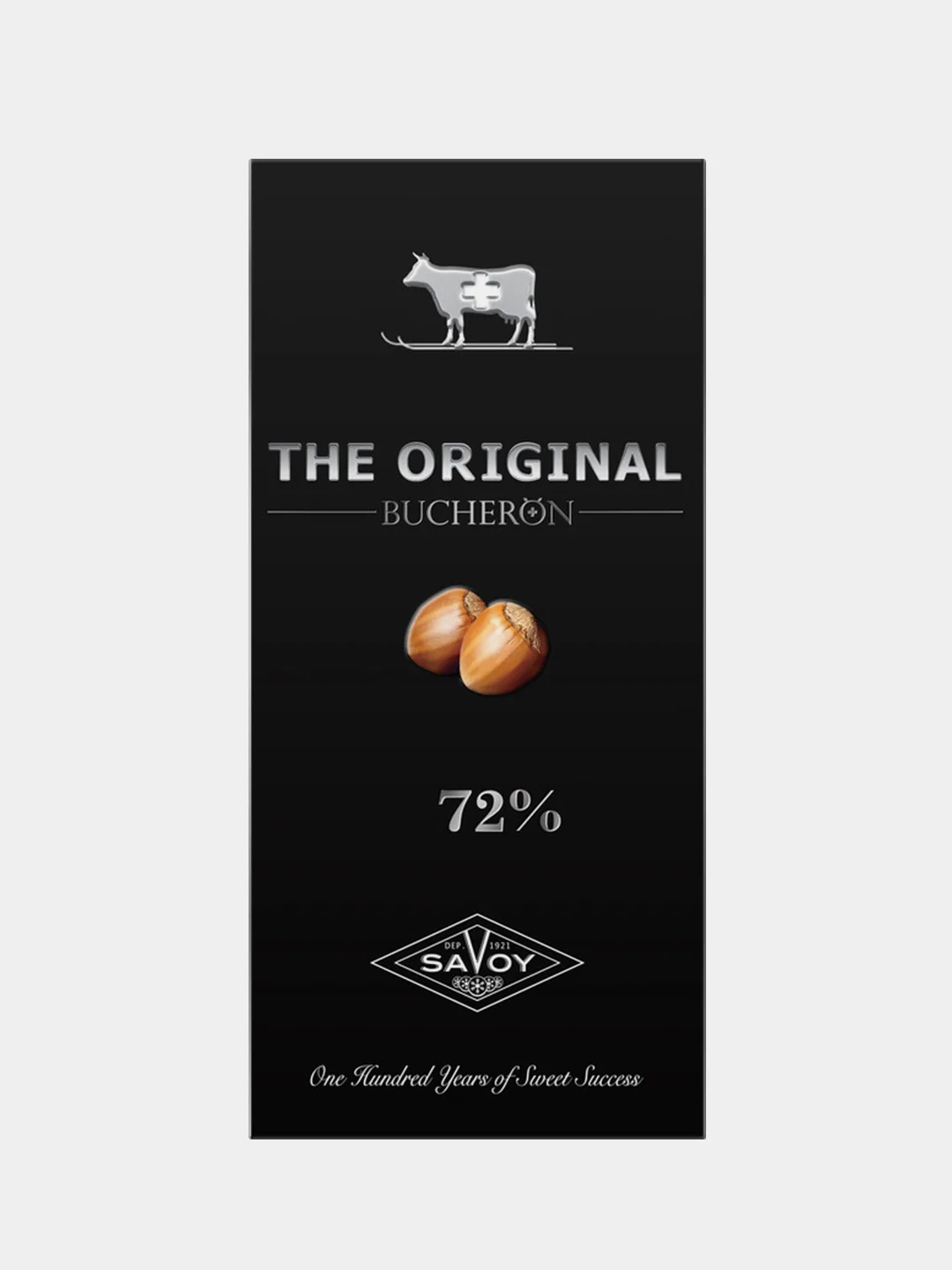 Шоколад горький 72% BUCHERON THE ORIGINAL с фундуком, в картоне, 90г