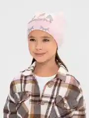 Тёмно-розовый шапка для девочки