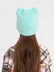 Мятный шапка для девочки