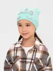 Мятный шапка для девочки