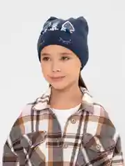 Синий шапка для девочки
