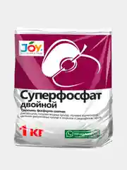 Белый удобрение ТМ JOY "Суперфосфат двойной", минеральное, фосфорное, 1 кг