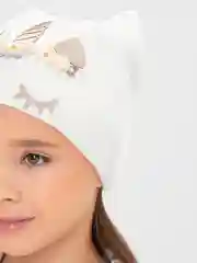 Белый шапка для девочки