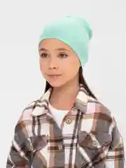 Белый шапка весенняя, бини, для девочек