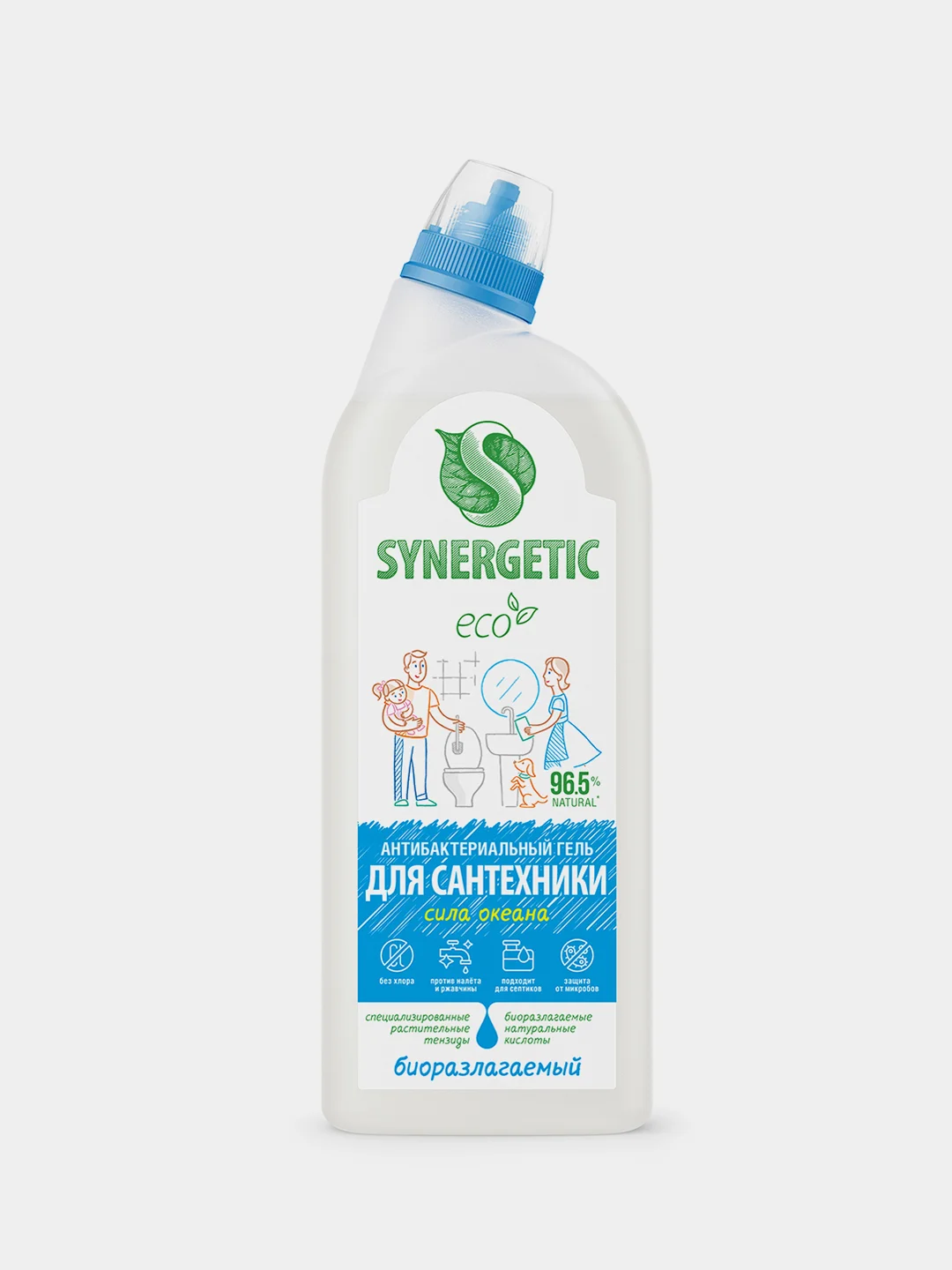 Средство для сантехники SYNERGETIC "Сила океана", 0,7 л