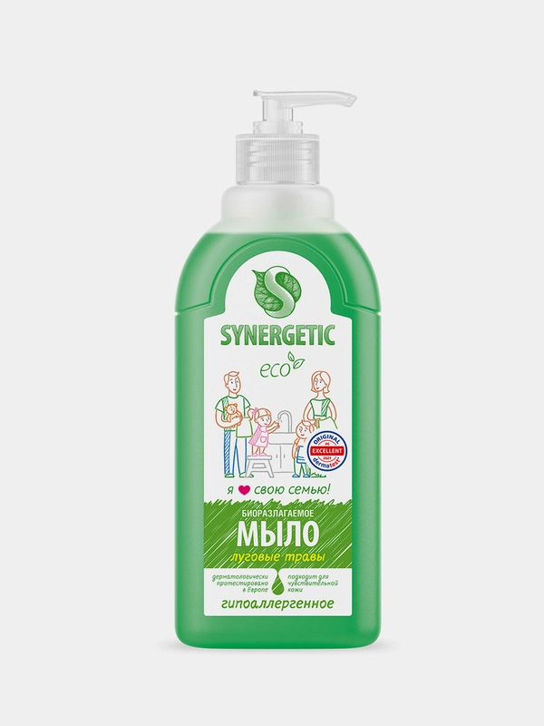 Жидкое мыло SYNERGETIC "Луговые травы", 0,5 л