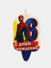 Индиго свечи в торт "С Днем Рождения". Мстители, Человек-паук, Бэтмен, DC, Marvel