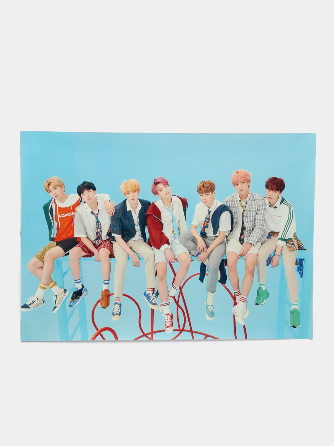 Лазурный постер K-pop BTS, А3