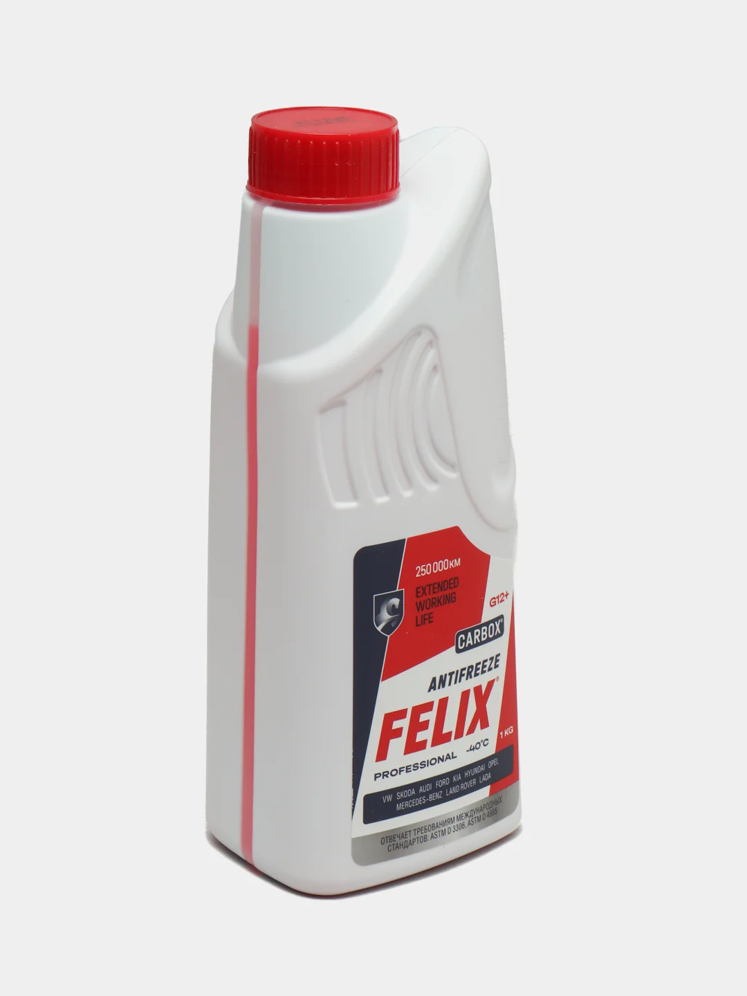 Антифриз FELIX "Carbox" G12+, Красный, -40С, G12+, 1 кг