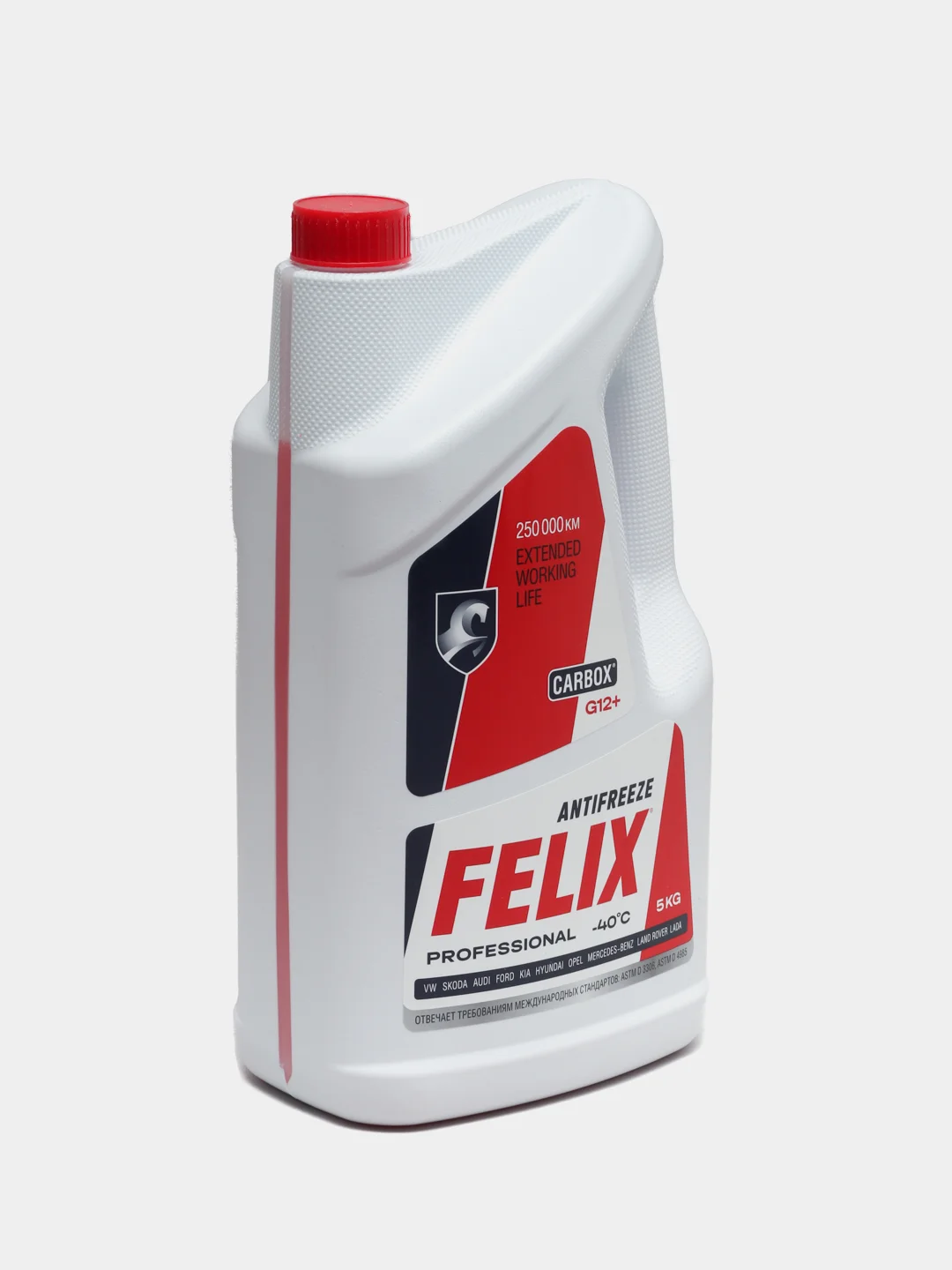 Антифриз Felix "Carbox" G12+, Красный, -40С, G12+, 5 кг