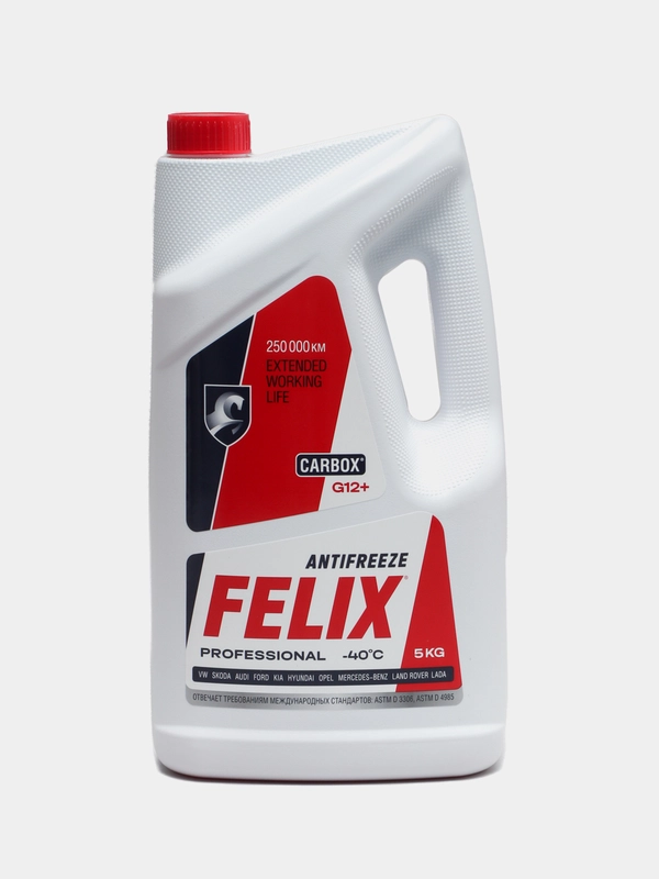 Антифриз Felix "Carbox" G12+, Красный, -40С, G12+, 5 кг
