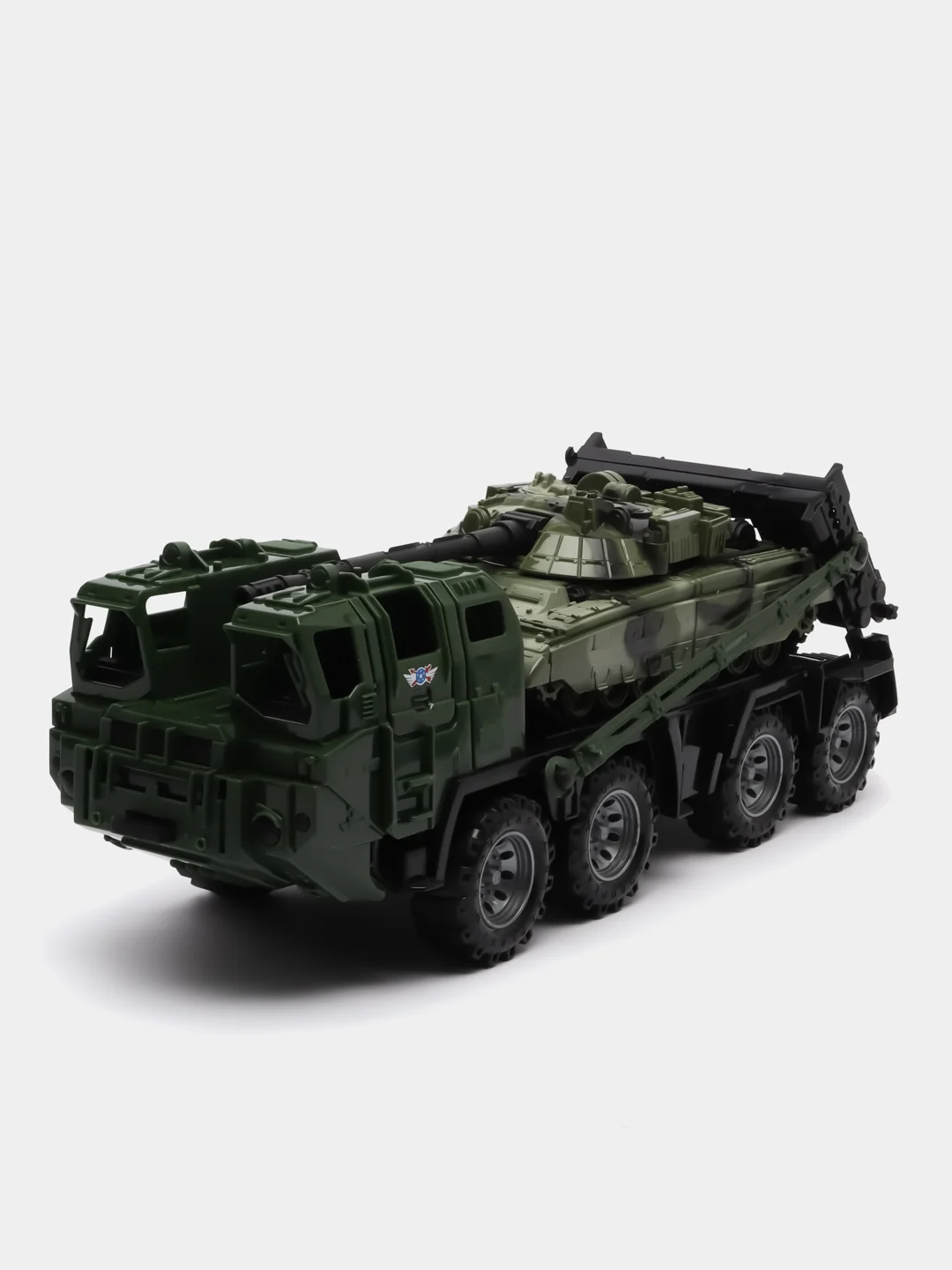 Военный тягач "Щит", с танком, цвет камуфляж
