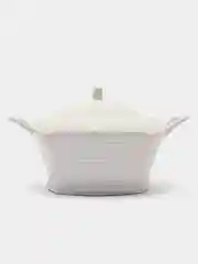 Белый супница с крышкой, фарфор 2.8 л